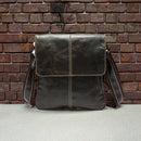 OSKA Men's Shoulder Crossbody Genuine Leather Bag Dark Coffee - Makeup Warehouse Australia 