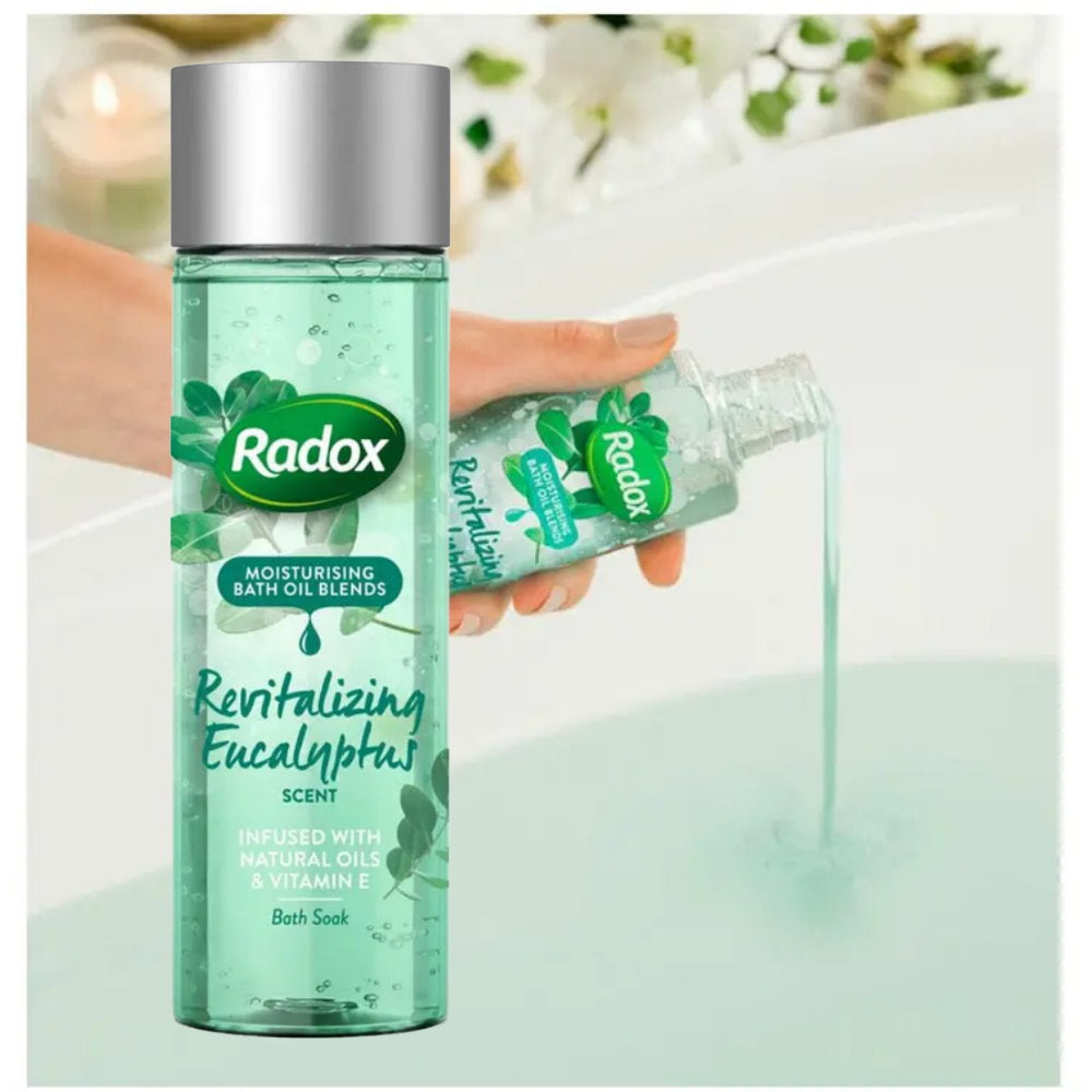 Buy Radox Moisturising Bath Oil Blends Revitalizing Eucalyptus 200ml Makeup Warehouse
