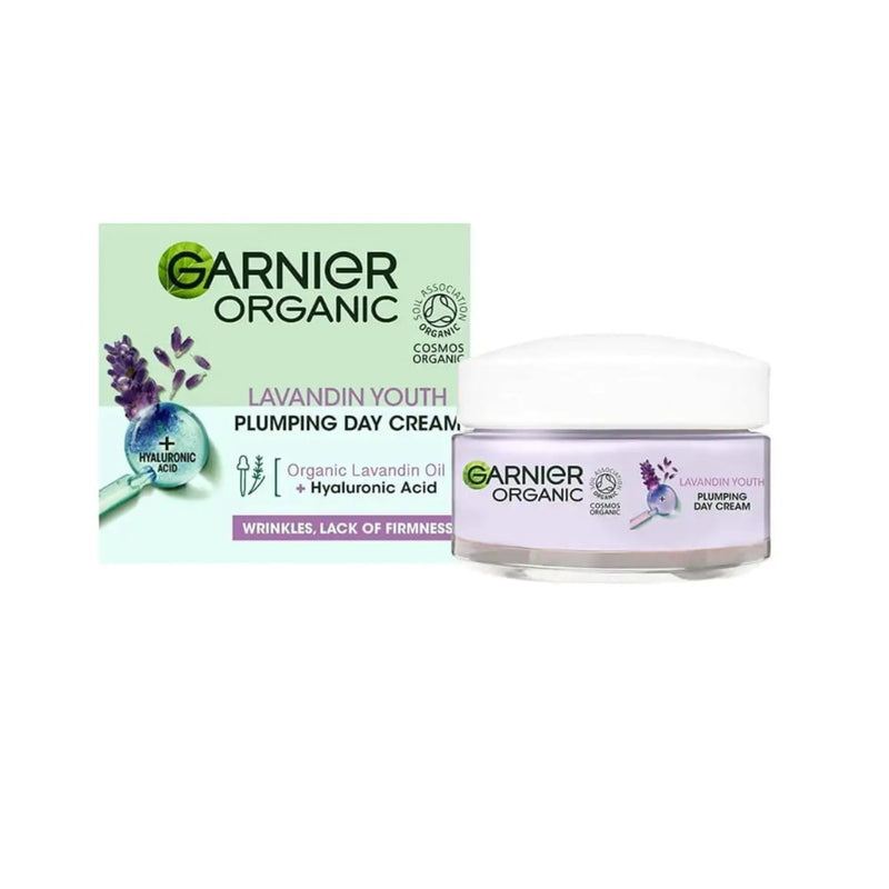 6x Garnier Organics Lavandin Youth Plumping Day Cream Moisturiser 50ml
