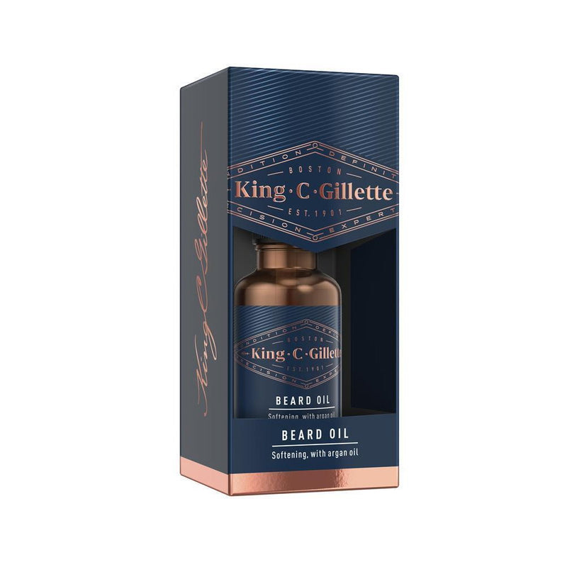 3x King C Gillette Beard Oil Softening with Argan Oil Men's