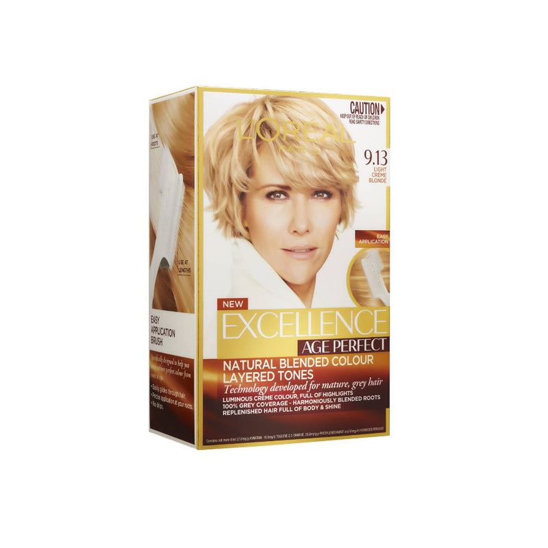 3x LOreal Age Perfect Hair Colour 9.13 Light Crème Blonde