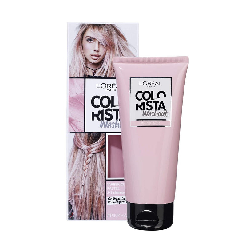 3x LOreal Colorista Semi-Permanent Hair Colour Washout Pink