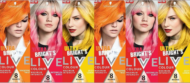 Schwarzkopf Live Colour Ultra Brights Semi-Permanent Hair Colour 8 Washes - Zesty Lemon