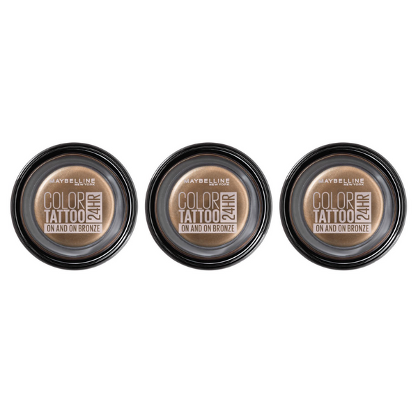 3x Maybelline Color Tattoo 24HR Eyeshadow 35 On and On Bronze
