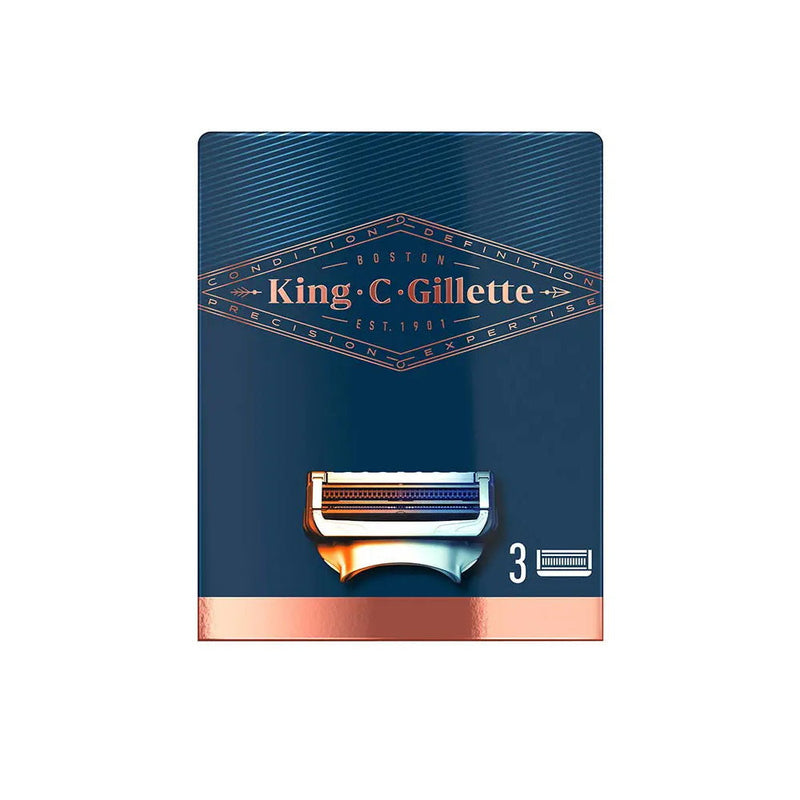 3x King C Gillette pk3 Neck Razor Blades
