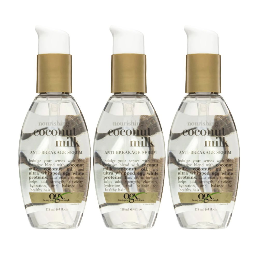 3x OGX Coconut Milk AntiBreakage Serum 118ml Makeup Warehouse Australia