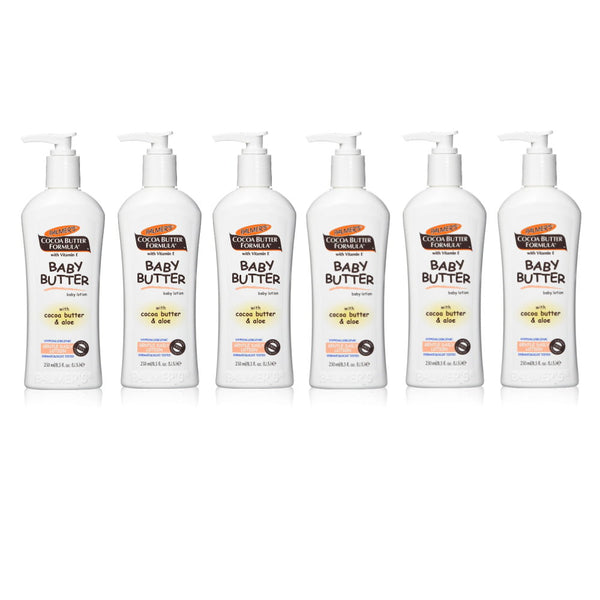 6x Palmers Baby Butter Baby Lotion with Cocoa Butter and Aloe 250mL
