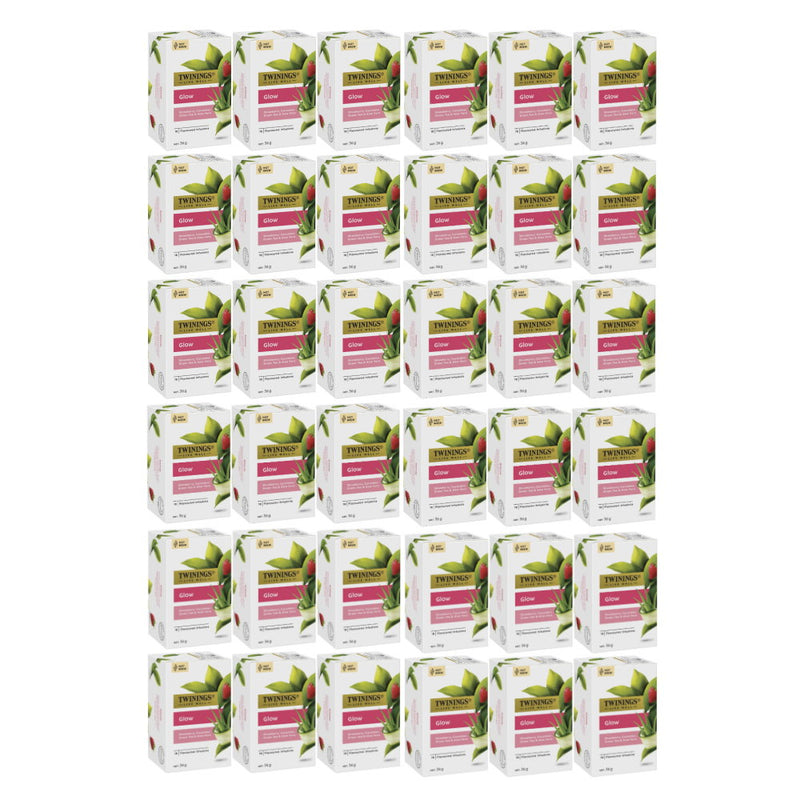 36x Twinings Live Well Glow Biotin Teabags Strawberry Cucumber Green Tea 36g 18 Bags - EXP 21/06/2024
