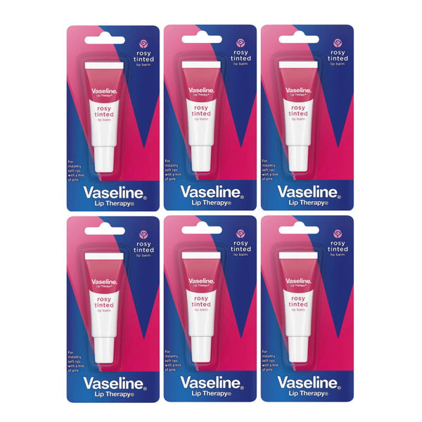 6x Vaseline Lip Therapy Rosy Tinted Lip Balm