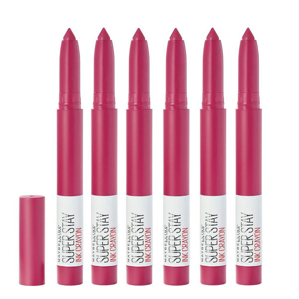 Shop Now Maybelline SuperStay Ink Crayon Lip Crayon 35 Treat Yourself Pink - Makeup Warehouse Australia 