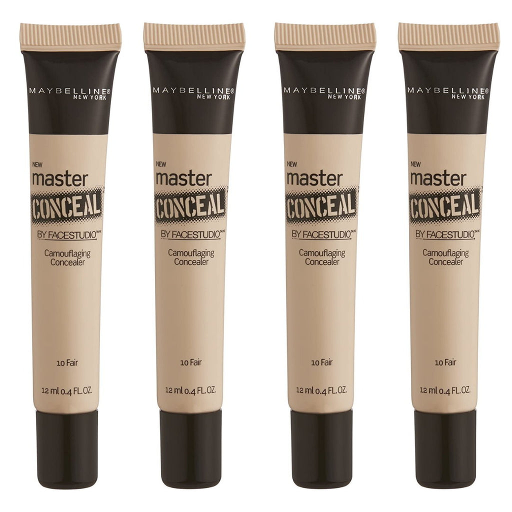 4 pack Maybelline Master Conceal Camouflaging Concealer 10 Fair