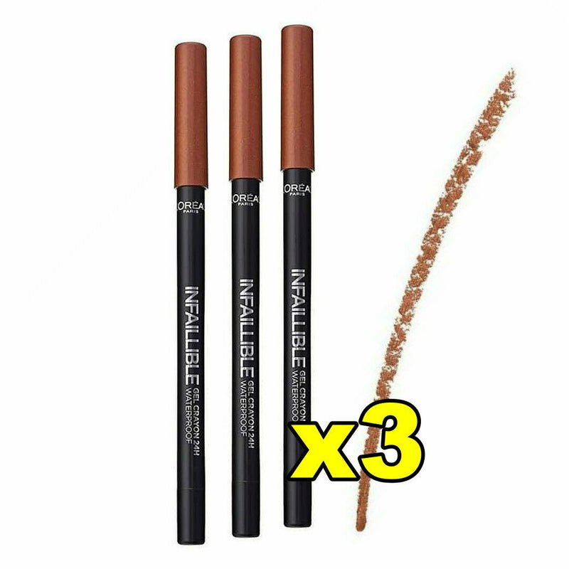 3x LOreal Infallible Gel Crayon Eyeliner 05 Super Copper