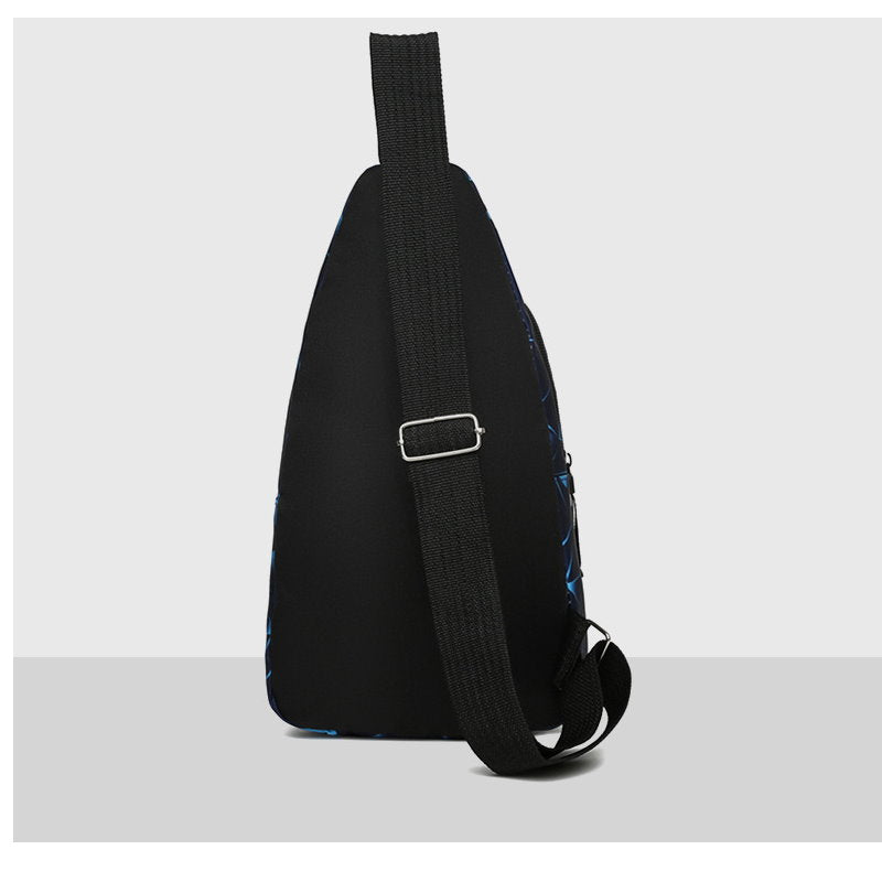 OSKA Men’s Perfect Day Bag Casual Shoulder Bag - Black with Red Pinstripe