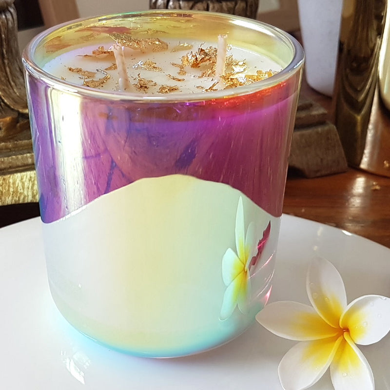 Rosy Gold Double Scented Candles Large Pearl Lemongrass & Persian Lime - Makeup Warehouse Australia 