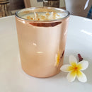 Rosy Gold Double Scented Candles Large Rose Gold Vanilla Caramel - Makeup Warehouse Australia 