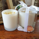 Rosy Gold Double Scented Candles Large Frosted Satin - Coconut, Pineapple & Vanilla