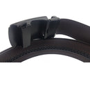 OSKA Men’s Belt Genuine Leather Automatic Buckle Brown and Black