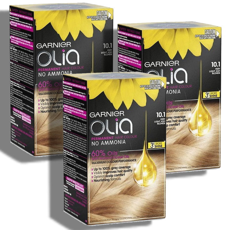 Shop Online Garnier Olia Bold Permanent Hair Colour 10.1 Very Light Ash Blonde - Makeup Warehouse Australia