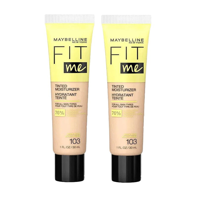 2x Maybelline Fit Me Tinted Moisturizer - 103 with Aloe