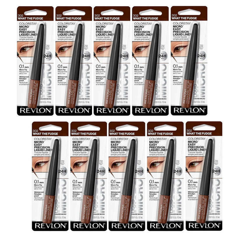 10x Revlon ColorStay Micro Easy Precision Liquid Eye Liner 1.7ml 302 What The Fudge