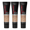 3x L'Oreal Paris Infaillible 32H Matte Cover Foundation 30ml 110 Cool Undertone