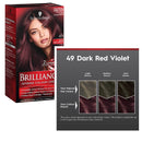6x Schwarzkopf Brilliance Intense Colour Creme Hair Colour - 49 Dark Red Violet