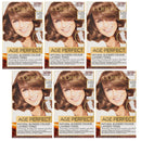 6x L'Oreal Paris Excellence Age Perfect Hair Colour 5.03 Warm Golden Brown