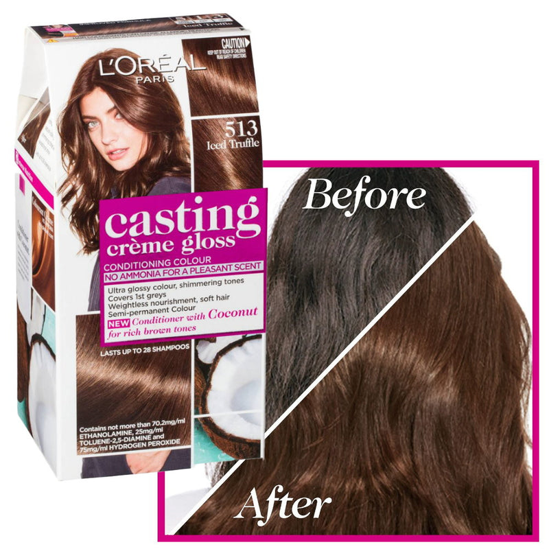 LOreal Casting Creme Gloss Semi-Permanent Hair Colour 513 Iced Truffle - Makeup Warehouse Australia