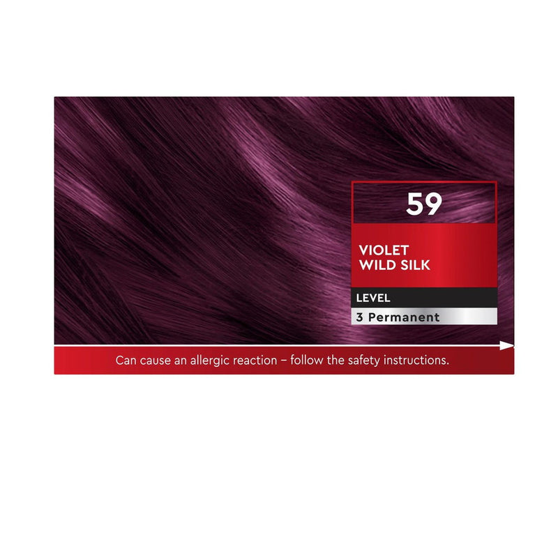 6x Schwarzkopf Brilliance Intense Colour Creme Hair Colour - 59 Violet Wild Silk