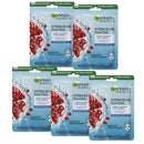 5x Garnier Hydra Bomb Hyaluronic Acid Pomegranate Sheet Mask 28g