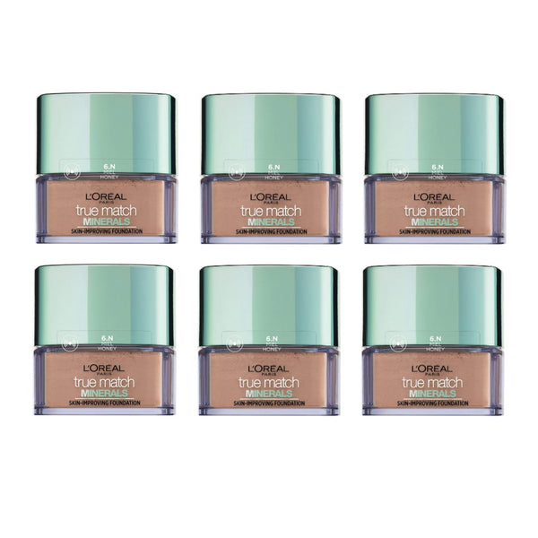 Shop Online - 6 x LOreal True Match Minerals Skin Improving Foundation 6N Honey - Makeup Warehouse