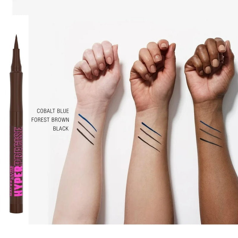 3x Maybelline Hyper Precise All Day Liquid Eyeliner 710 Forest Brown