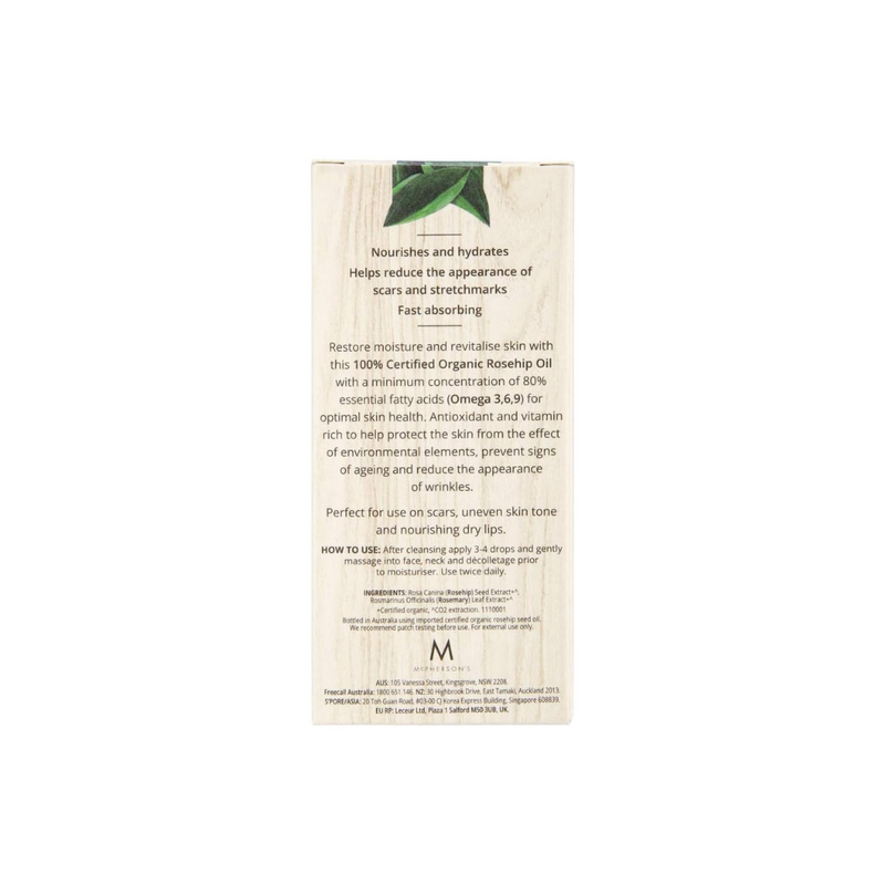 6x Akin Hydrating Certified Organic Rosehip Oil 20ml