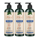 3x Akin Volumising Shampoo Amaranth, Australian Caviar Lime and Coconut Oil 500ml