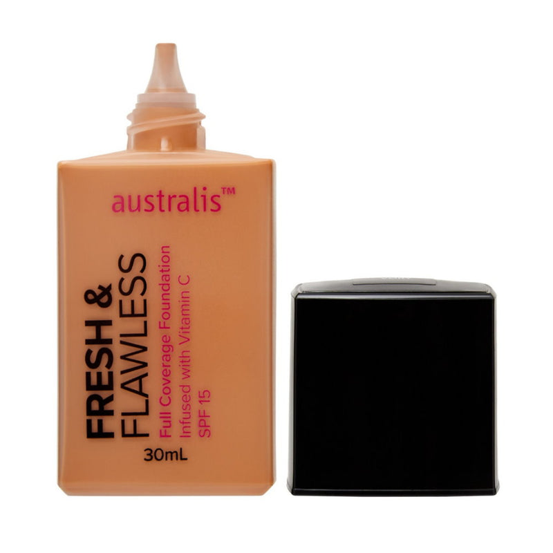 3x Australis Fresh & Flawless Full Coverage Foundation SPF 15 Sunkissed