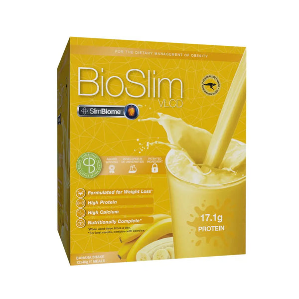 BioSlim VLCD Slim Biome Banana Shake 12 Sachets x 46g