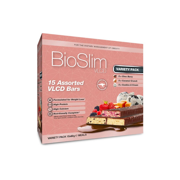 Bioslim VLCD Variety Pack - 15 Assorted Bars 15 x 60g