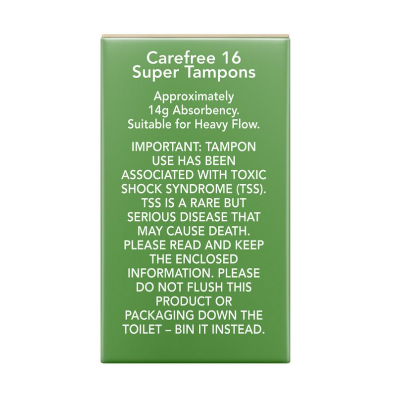 Carefree Organic Tampon Super 16pk