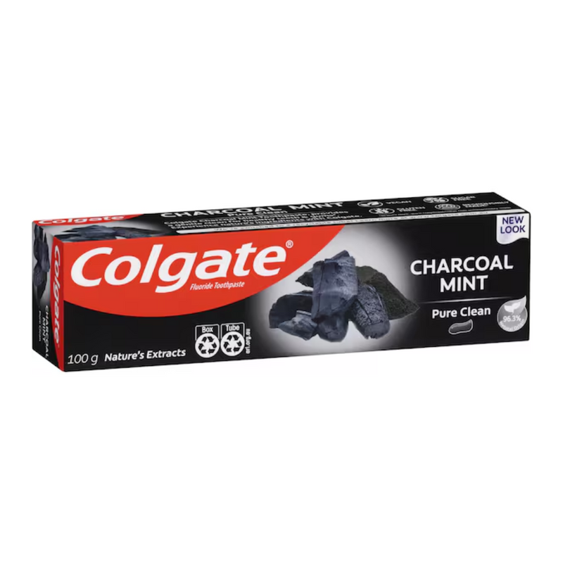 12x Colgate Charcoal Mint Pure Clean Nature's Extracts Toothpaste 100g