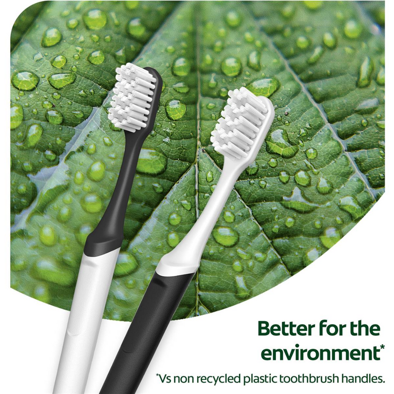 6 x Colgate Recyclean Toothbrush 100% Recycled Plastic Handle Medium
