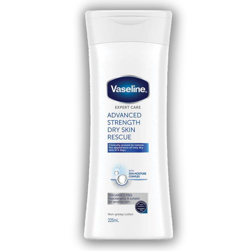 6x Vaseline Expert Care Advanced Strength Dry Skin Rescue Lotion Moisturiser 225ml