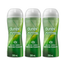 3x Durex 2 in 1 Aloe Vera Soothing Pleasure Lubricant 200ml