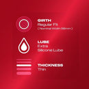 2pk Durex Thin Feel Regular Fit Condoms plus Aloe Vera Lube 200mL