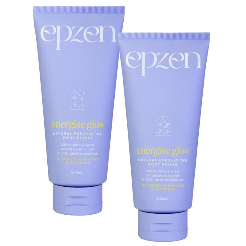 2x Epzen Energise Glow Natural Exfoliating Body Scrub 200ml