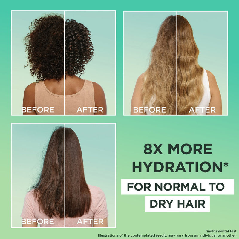 12x Garnier Fructis Hair Food Hydrating Aloe Vera Shampoo For Normal to Dry Hair 350ml