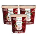 Three containers of Garnier Good Permanent Hair Colour on a white background