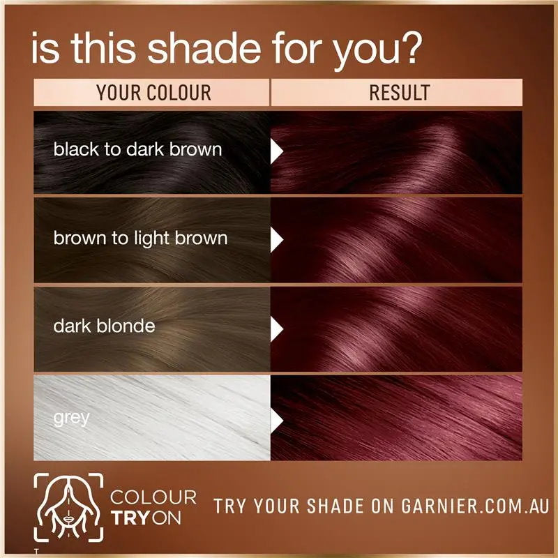 6x Garnier Good Permanent Hair Colour 6.6 Pomegrante Red - Makeup ...
