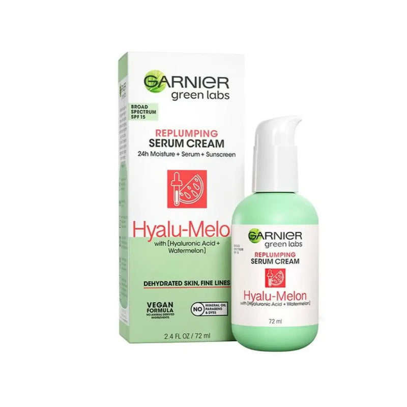 6 x Garnier Greenlabs Hyalu-Melon Replumping Serum Cream Hyaluronic Acid + Watermelon SPF15 72ml