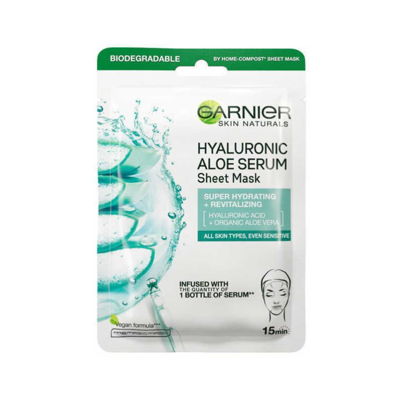 Garnier Hydra Bomb Hyaluronic Aloe Vera Serum Sheet Mask 1 x 28g