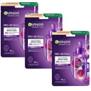 3x Garnier Skin Active Pro Retinol Smoothing Serum Mask 28ml